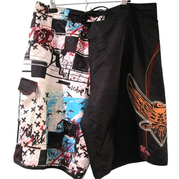 Quicksilver By Craike Surf Board Shorts with Tool Sz 38 Mens GUC
